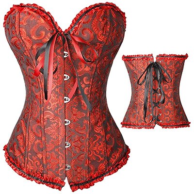 Gothic Lace Polyester Figure-Enhancing Corset
