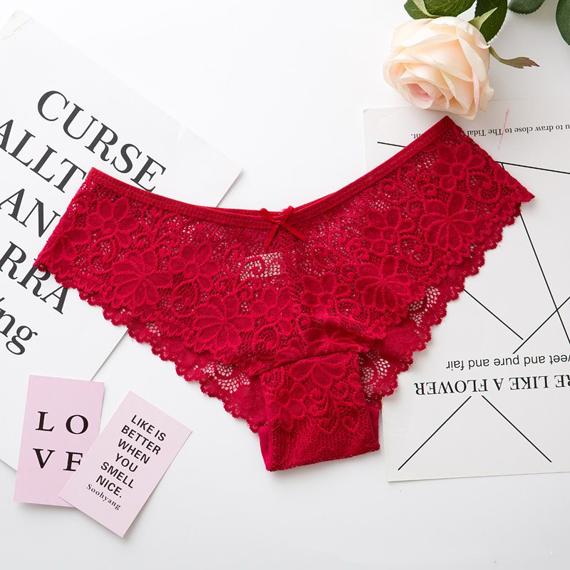 Lace Bow Figure-Enhancing Classic Panties