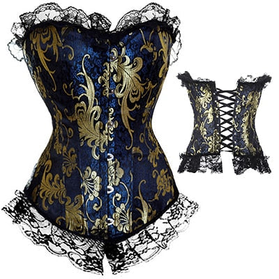 Gothic Lace Polyester Figure-Enhancing Corset