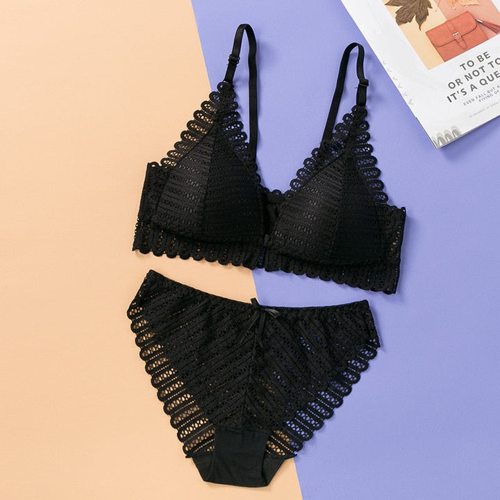 Push-Up Stretch Brief Bra Set