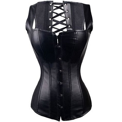 Synthetic Leather Figure-Enhancing Corset