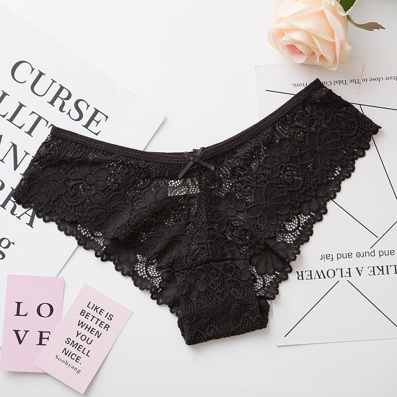 Lace Bow Figure-Enhancing Classic Panties