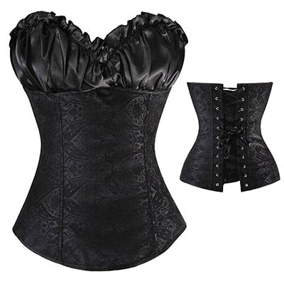 Gothic Lace Polyester Figure-Enhancing Corset