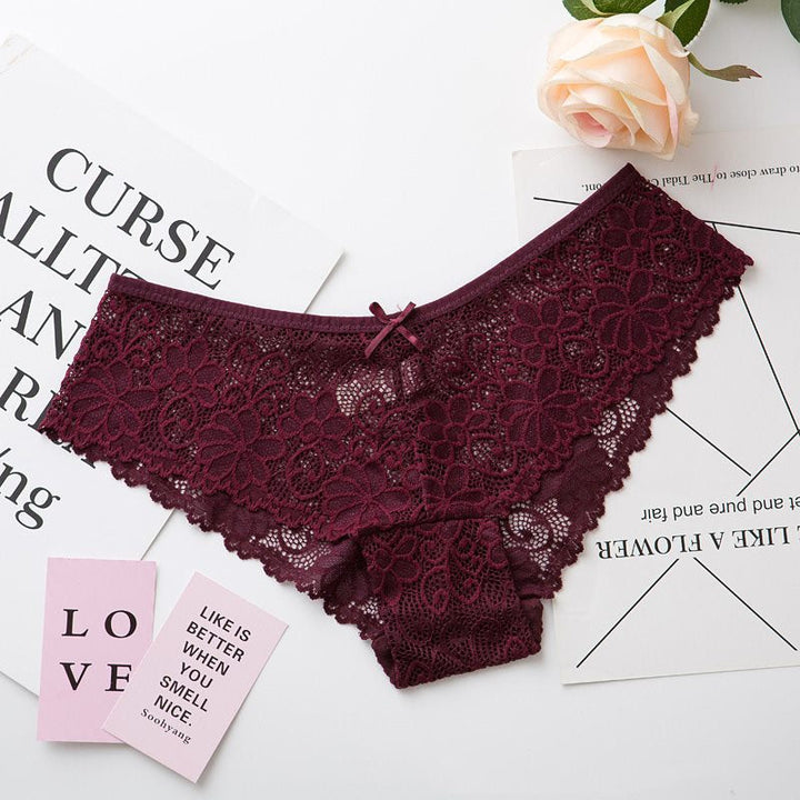 Lace Bow Figure-Enhancing Classic Panties
