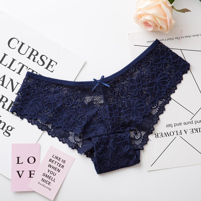 Lace Bow Figure-Enhancing Classic Panties