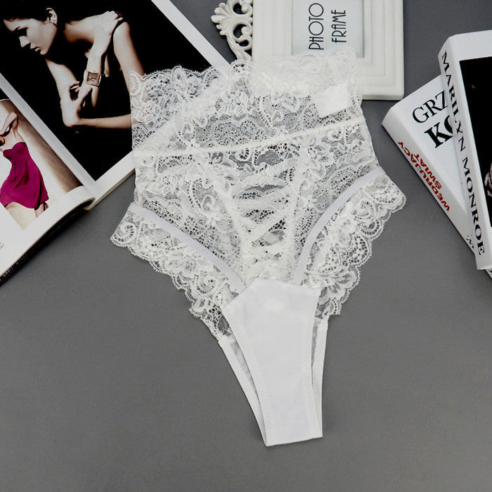 High-Waist Back-Tie Lace Panties