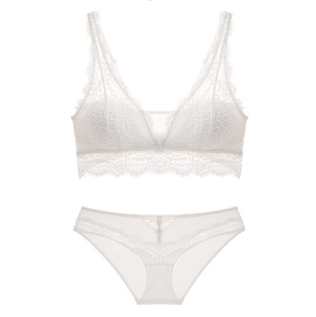 Jacquard Lace Bra and Brief Set