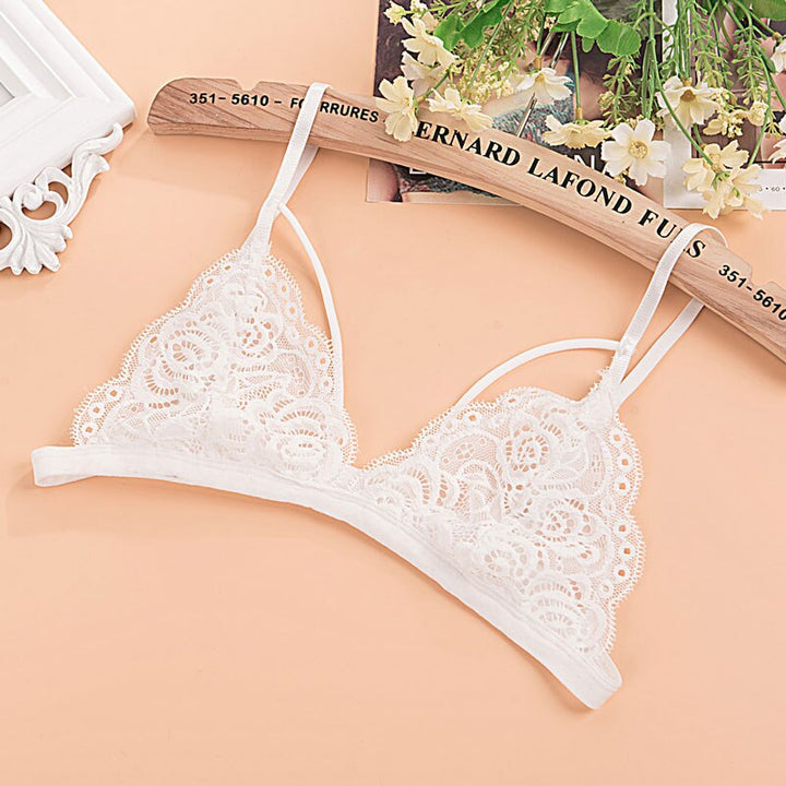 One-Size Wire-Free Lace Patterned Bra
