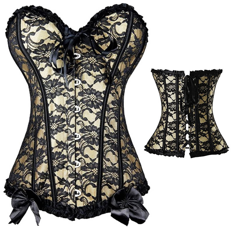 Gothic Lace Polyester Figure-Enhancing Corset