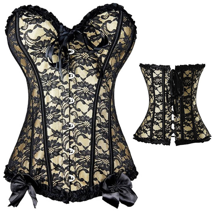 Gothic Lace Polyester Figure-Enhancing Corset