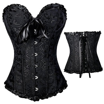 Gothic Lace Polyester Figure-Enhancing Corset