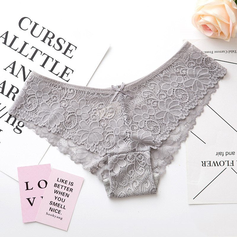 Lace Bow Figure-Enhancing Classic Panties