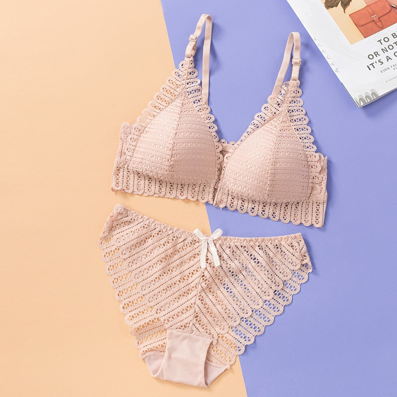 Push-Up Stretch Brief Bra Set