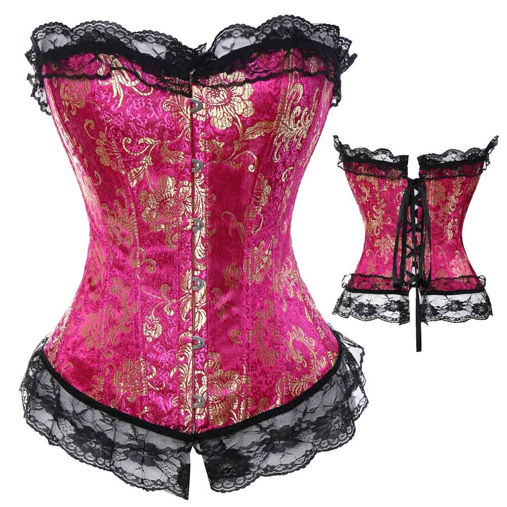Gothic Lace Polyester Figure-Enhancing Corset