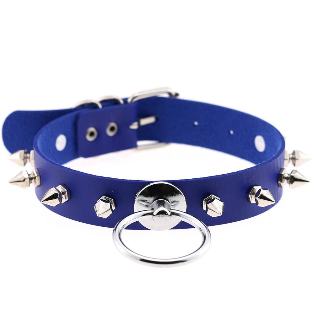 Synthetic Leather Studded Choker