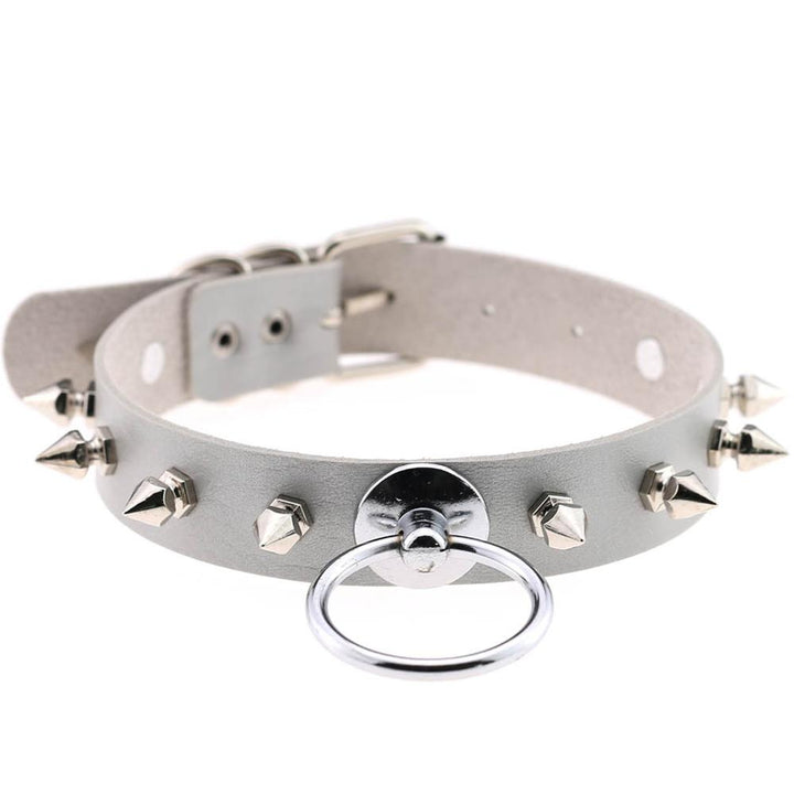 Synthetic Leather Studded Choker