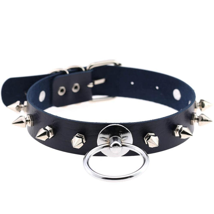 Synthetic Leather Studded Choker