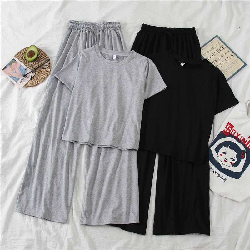 Relaxed Elastic-Waist Outfit Set