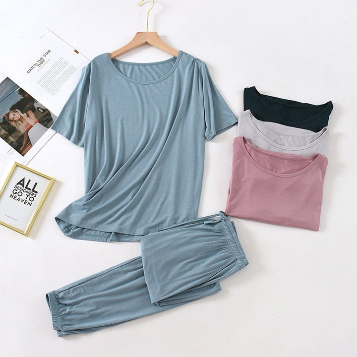Cotton Loungewear Set Relaxed Fit