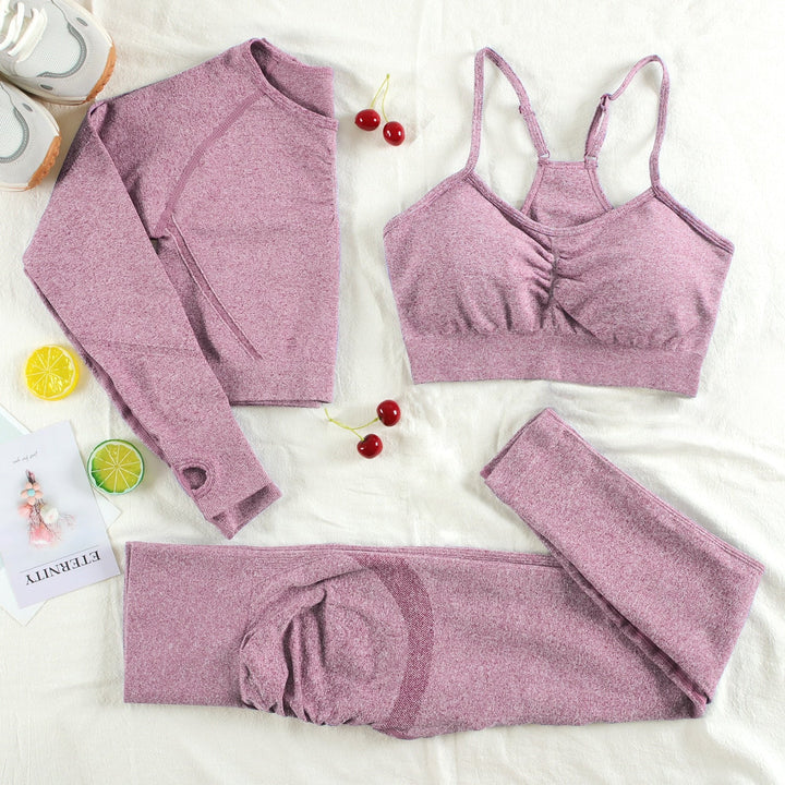 3-Piece Sports Lingerie Set Non-Mesh