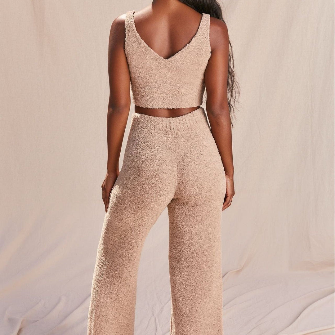 Soft Fabric Strappy Knit Two-Piece Set