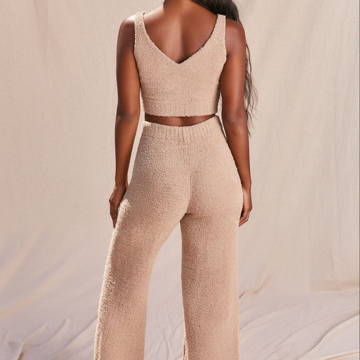 Soft Fabric Strappy Knit Two-Piece Set