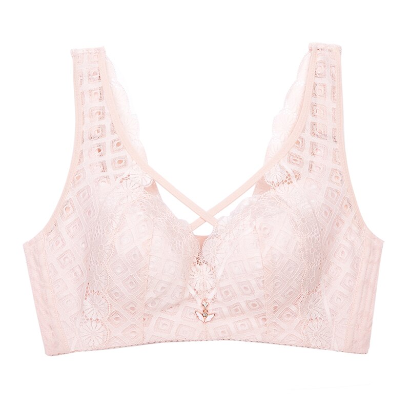 Push-Up Wide-Closure Strappy Neckline Bra