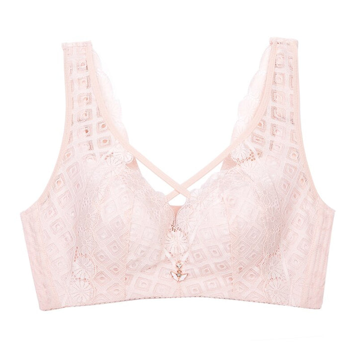 Plus Size Strappy Push-Up Neckline Bra