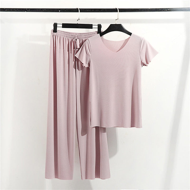 Homewear Set Long Pants Adjustable Relaxed Fit