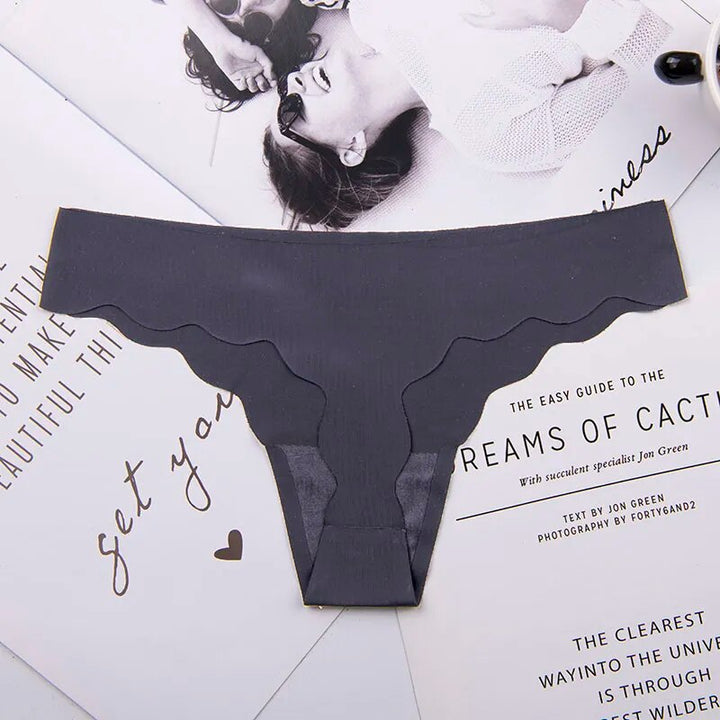 Bow Ruffle Smooth Seamless Thong