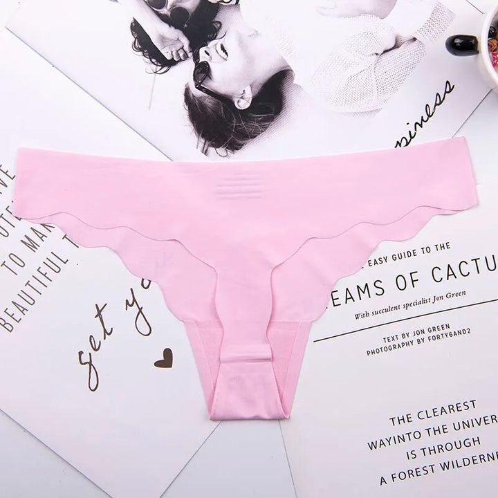 Bow Ruffle Smooth Seamless Thong