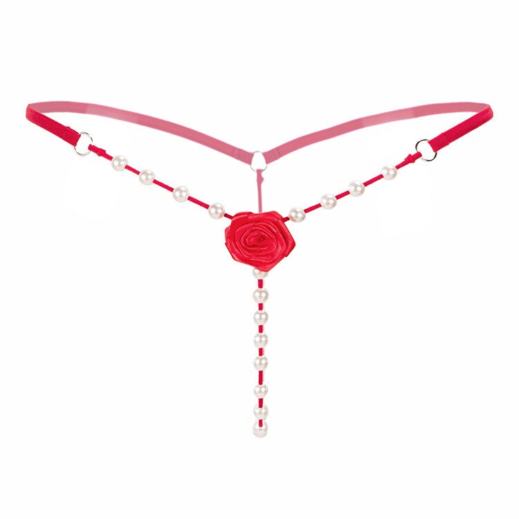 One-Size Rose-Detail Decorative Thong