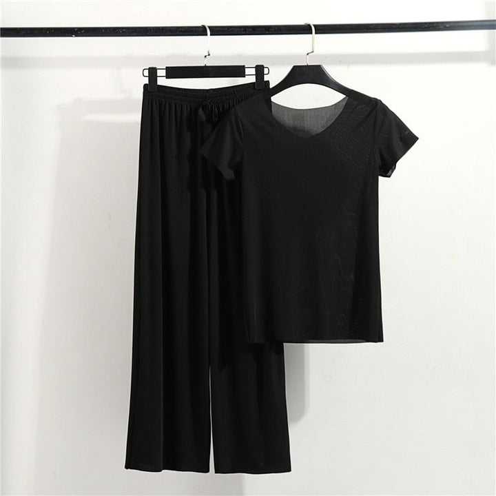 Homewear Set Long Pants Adjustable Relaxed Fit