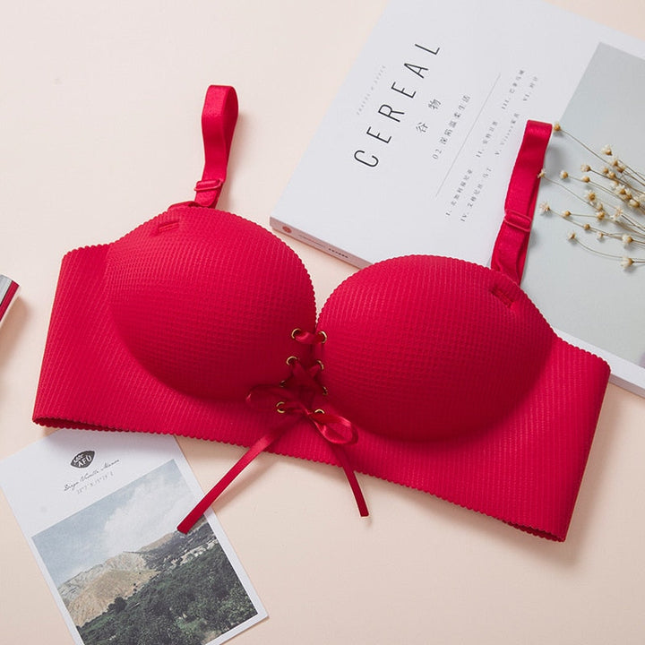 Push-Up Tie-Detail Adjustable Bra