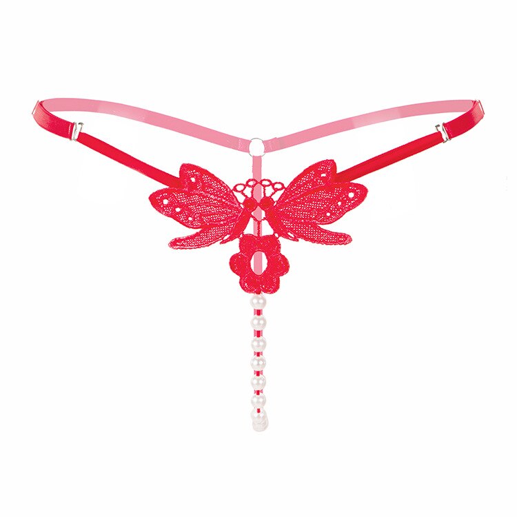 One-Size Multi-Pearl Decorative Thong