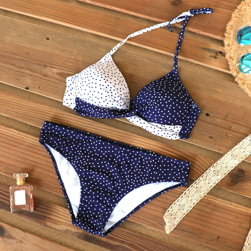 Halterneck Back-Closure Classic Briefs Bikini