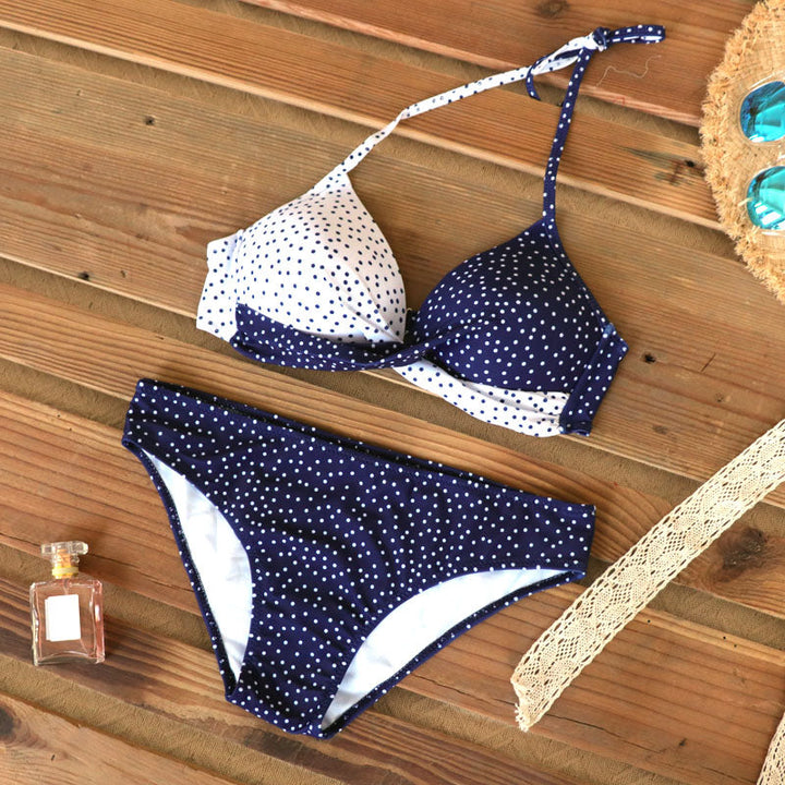 Halterneck Back-Closure Classic Briefs Bikini