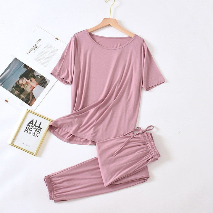 Cotton Loungewear Set Relaxed Fit