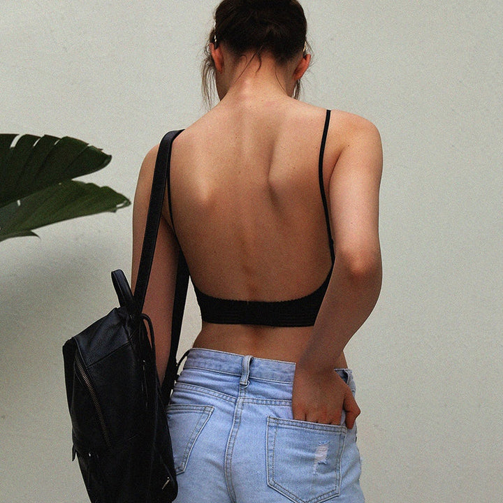 Backless Breathable Strap Bra