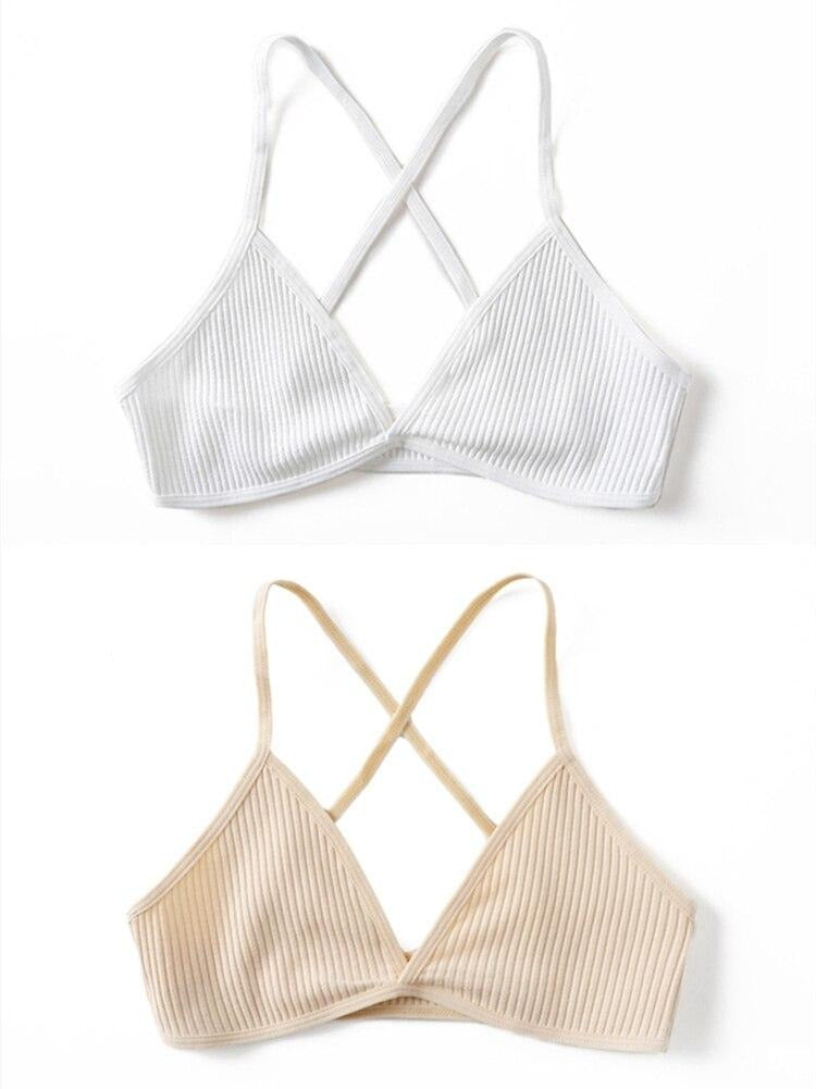 2-Pack Wireless Triangle Cup Bras