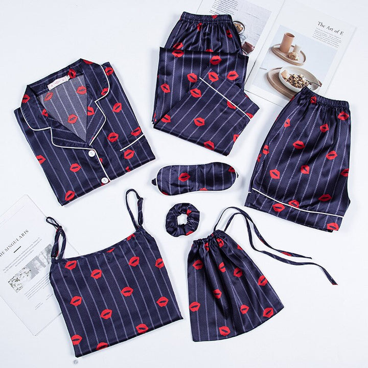 7-Piece Satin Pyjama Set