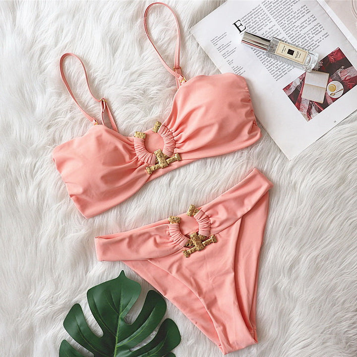 Two-Piece Push-Up Swimsuit Adjustable