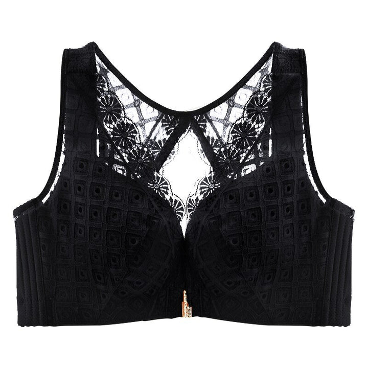 Plus Size Lace-Trim Double-Closure Bra