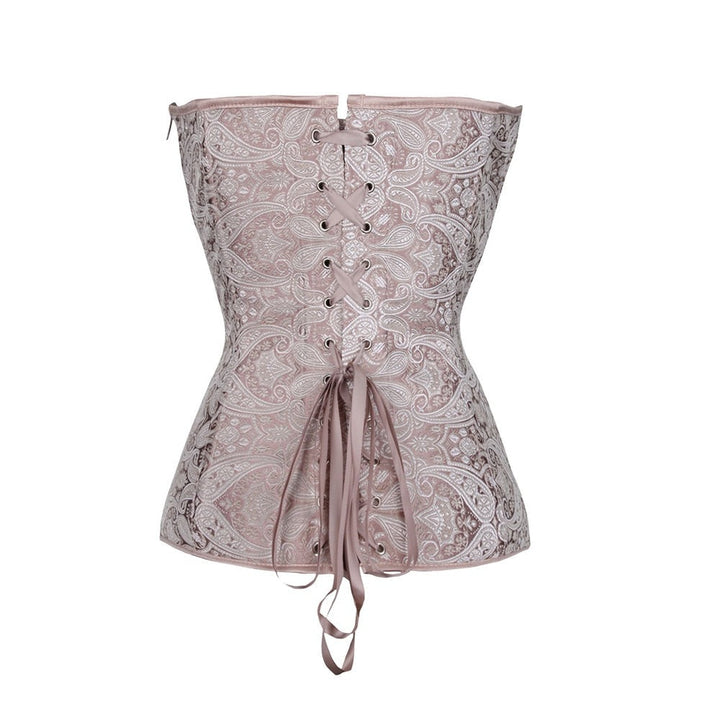 Satin Patterned Corset Adjustable Premium Elegant