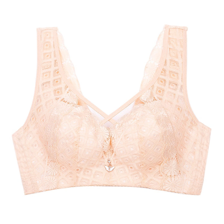 Push-Up Wide-Closure Strappy Neckline Bra