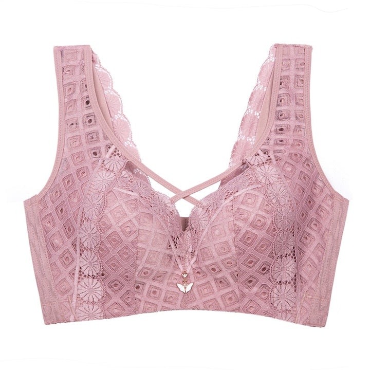 Plus Size Strappy Push-Up Neckline Bra