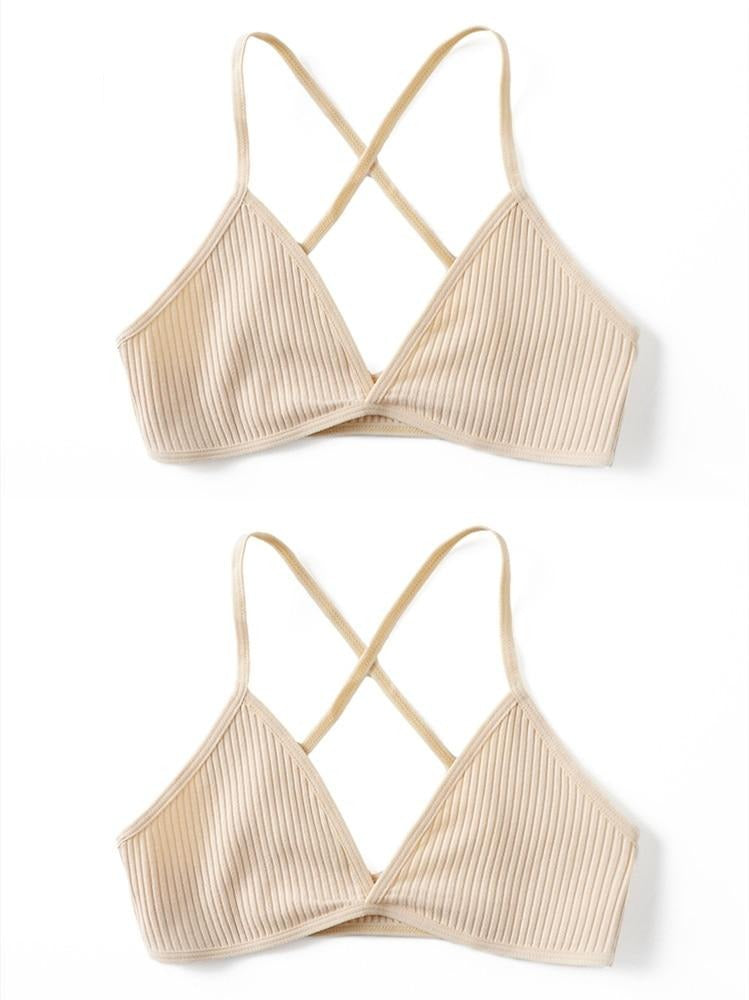 2-Pack Wireless Triangle Cup Bras