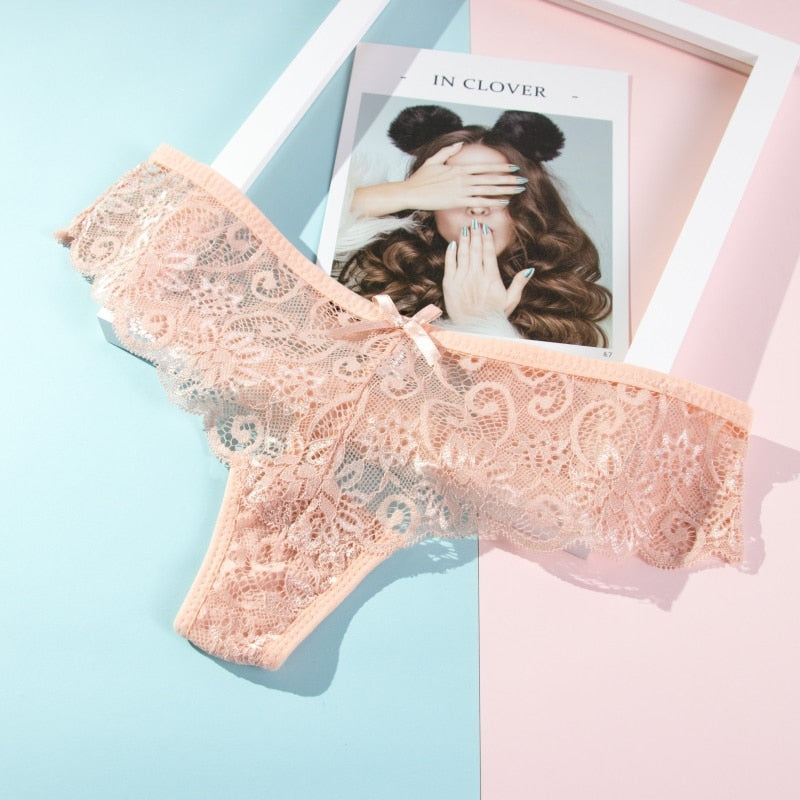 Lace Bow-Detail Panties