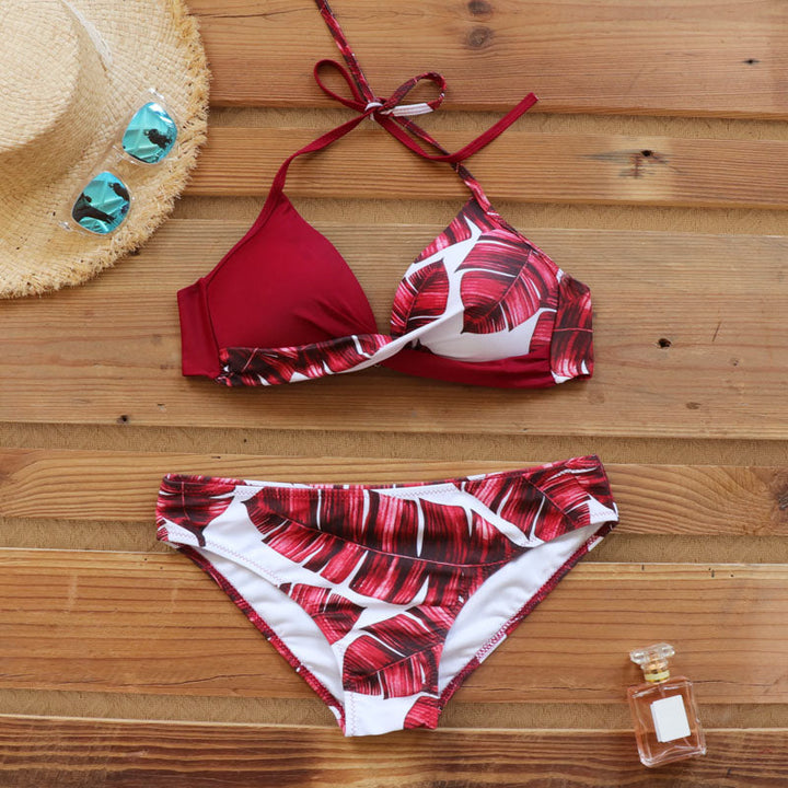 Halterneck Back-Closure Classic Briefs Bikini