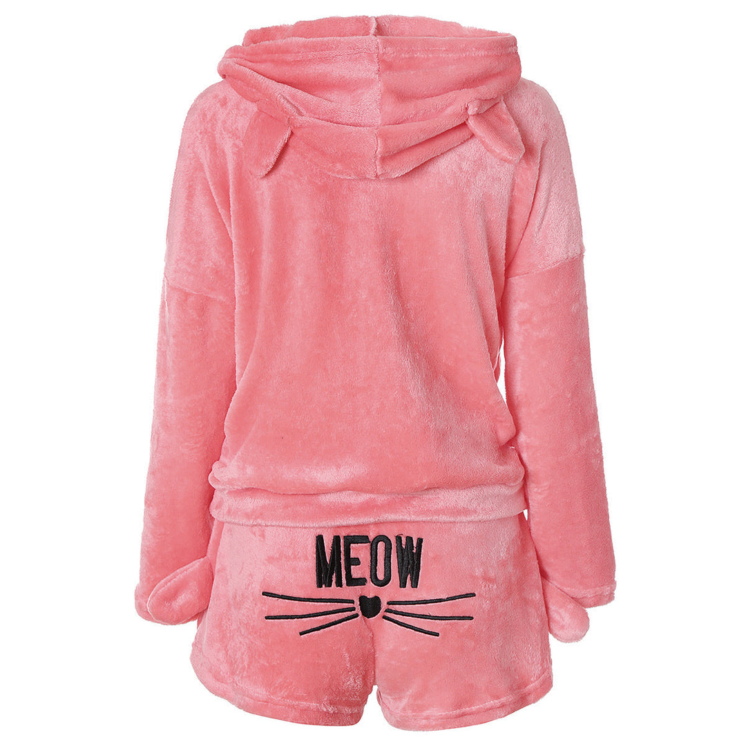 Fleece Hoodie Long-Sleeve Pyjama Set